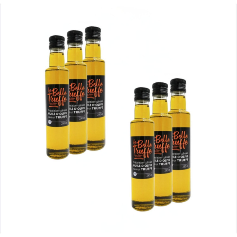 Lot 6x Huile d'olive à la truffe - Bouteille 250ml