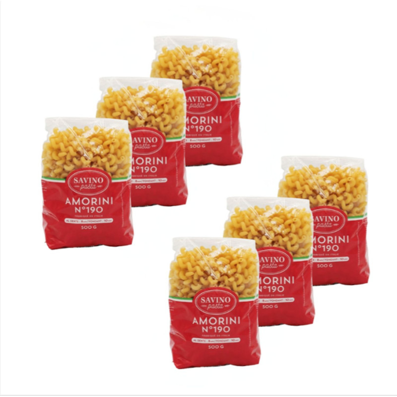 Lot 6x Pâtes Amorini n°190 - Paquet 500g