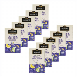 Lot 10x Thé noir Russian earl grey - Boîte 32g