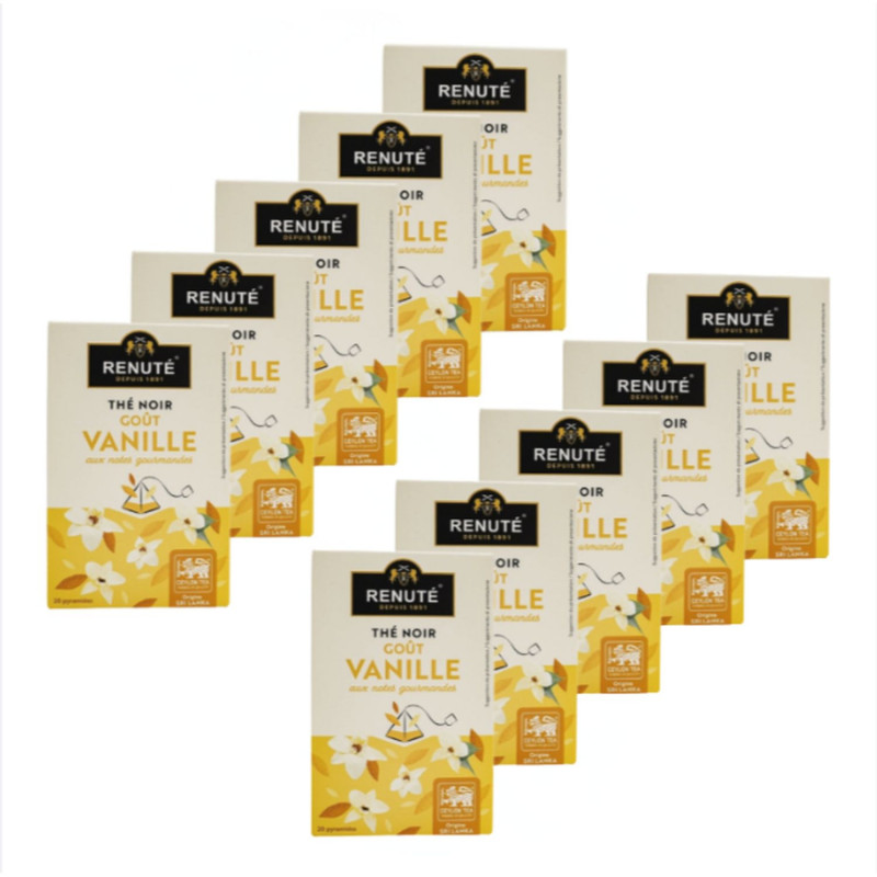 Lot 10x Thé noir à la vanille - Boîte 38g