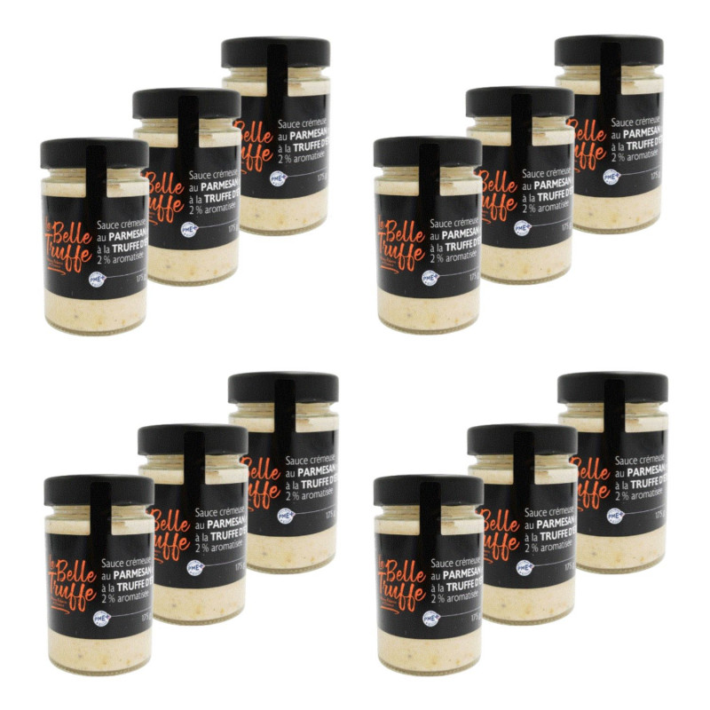 Lot 12x Sauce crémeuse au parmesan et à la truffe d'été - Pot 175g