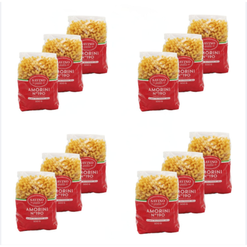 Lot 12x Pâtes Amorini n°190 - Paquet 500g