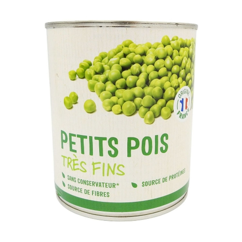 Petits pois très fins - Conserve 800g