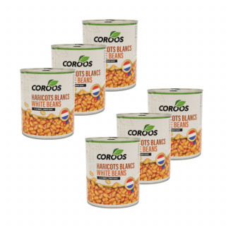 Lot 6x Haricots blancs à la tomate - Conserve 800g