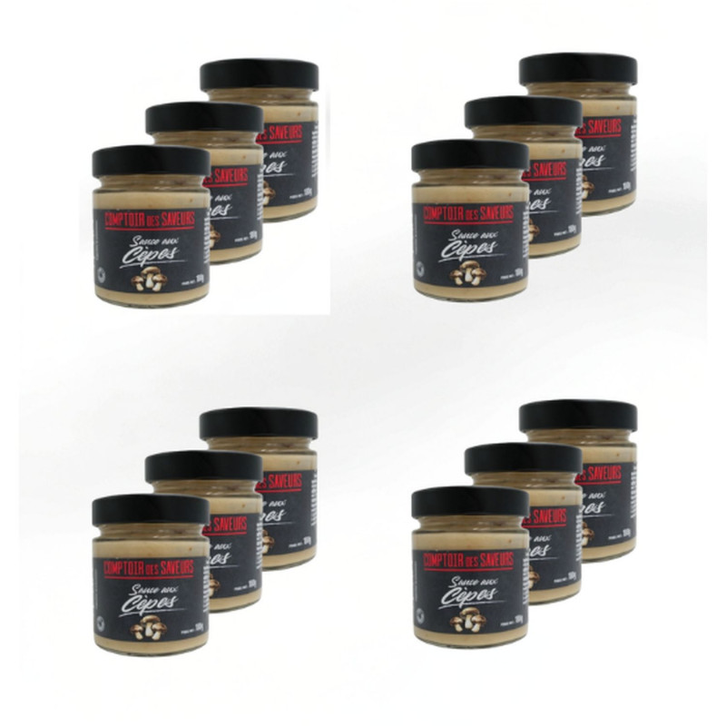 Lot 12x Sauce aux cèpes - Pot 180g
