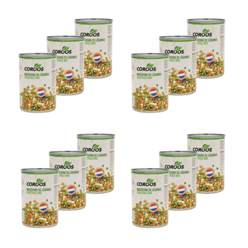 Lot 12x Macédoine de légumes - Conserve 400g