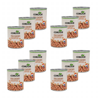 Lot 12x Pois chiches - Conserve 800g