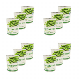 Lot 12x Haricots verts très fins - Conserve 800g