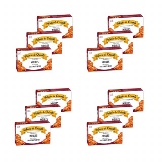 Lot 12x Moules à la sauce fruits de mer - Boîte 115g