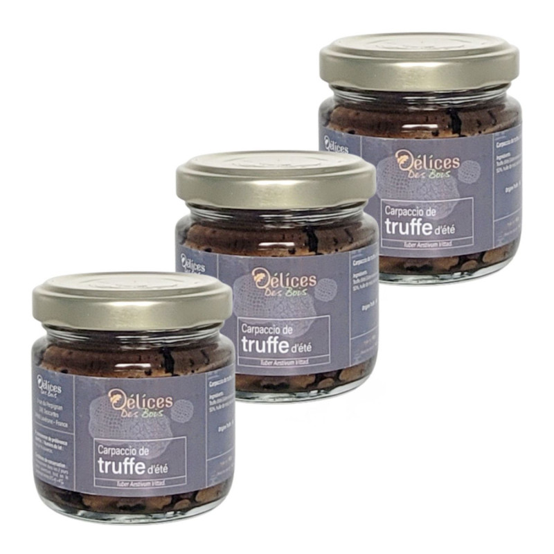 Lot 3x Carpaccio de truffe d'été - Pot 80g