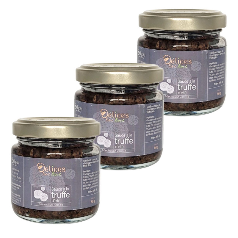 Lot 3x Sauce à la truffe d'été - Pot 80g