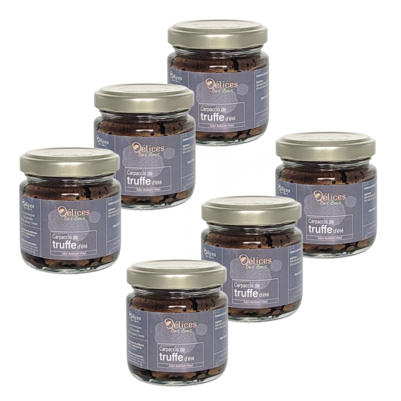 Lot 6x Carpaccio de truffe d'été - Pot 80g