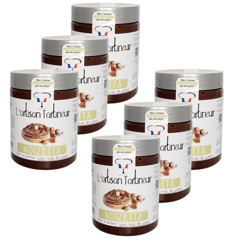Lot 6x Pâte à tartiner aux noisettes - Pot 570g