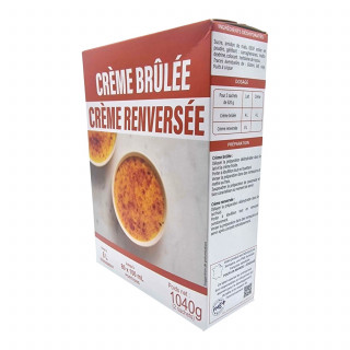 Préparation pour crème brulée ou crème renversée - 2 paquets de 520g - Boîte 1,04kg