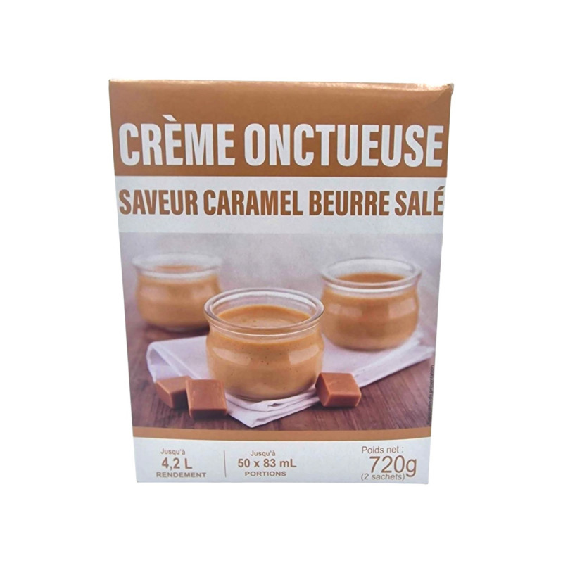 Préparation pour crème saveur caramel beurre salé - 2 paquets de 360g - Boîte 720g