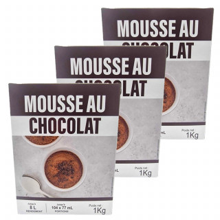 Lot 3x Préparation pour mousse au chocolat - Boîte 1kg