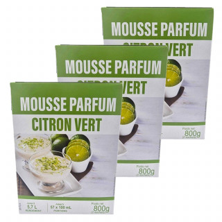 Lot 3x Préparation pour mousse citron vert - 2 paquets de 400g - Boîte 800g