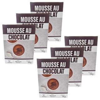 Lot 6x Préparation pour mousse au chocolat - Boîte 1kg