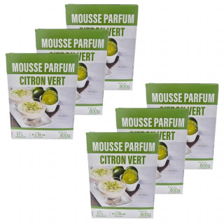 Lot 6x Préparation pour mousse citron vert - 2 paquets de 400g - Boîte 800g