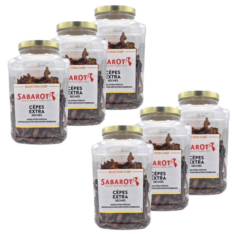 Lot 6x Cèpes extra séchés - Bocal 400g