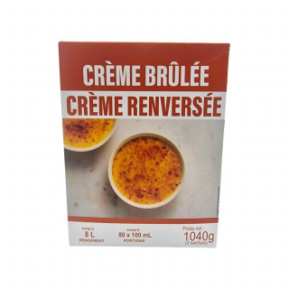 Lot 9x Préparation pour crème brulée ou crème renversée - 2 paquets de 520g - Boîte 1,04kg