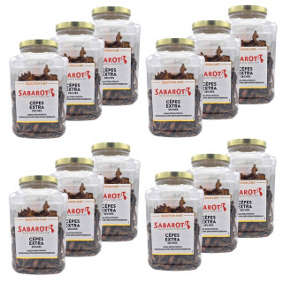 Lot 12x Cèpes extra séchés - Bocal 400g