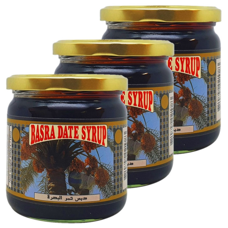 Lot 3x Sirop mélasse de dattes - Pot 450g