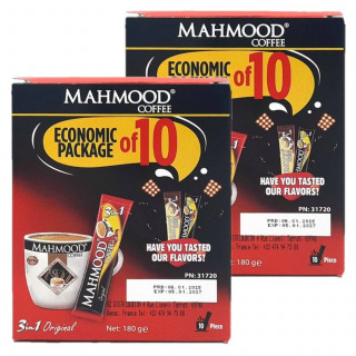 Lot 2x Café soluble 3 in 1 - 10 dosettes de 18g - Boîte 180g