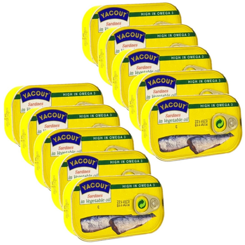 Lot 10x Sardines à l'huile - Conserve 125g