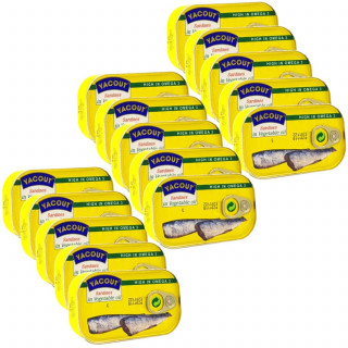 Lot 15x Sardines à l'huile - Conserve 125g
