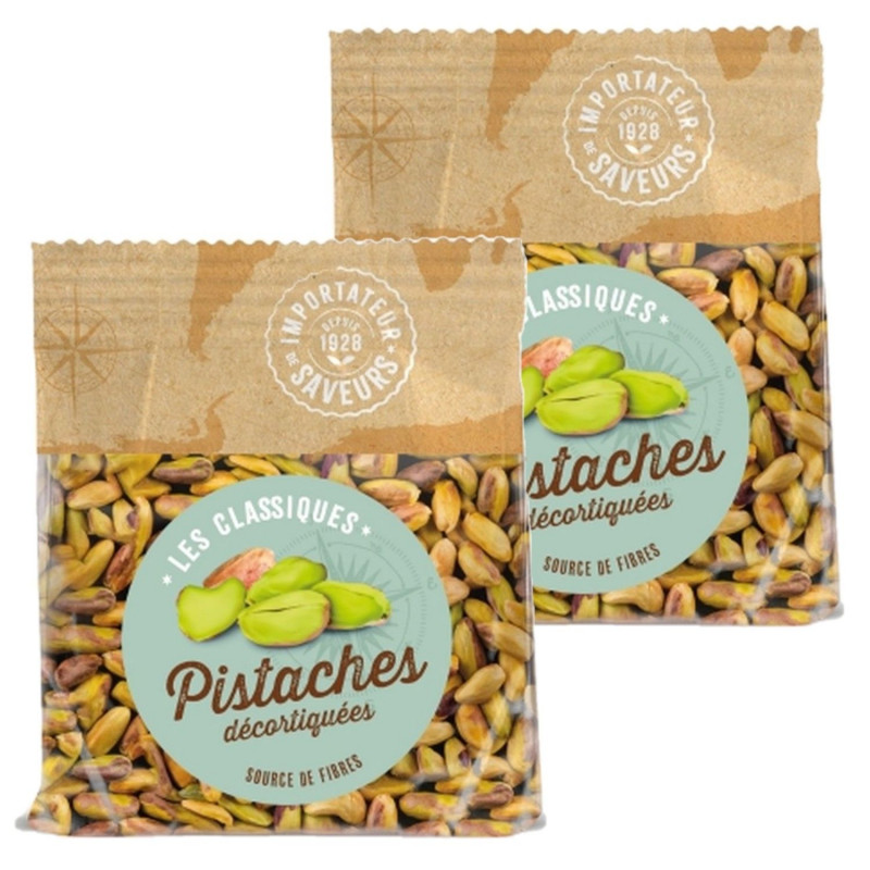 Lot 2x Pistaches décortiquées - Sachet 250g