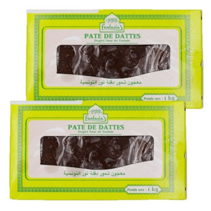 Lot 2x Pâte de dattes - Boîte 1kg