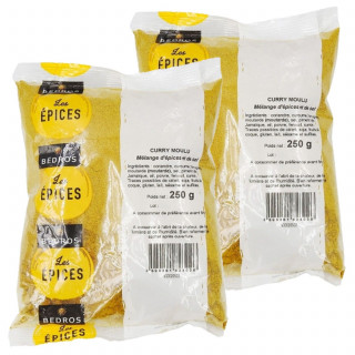 Lot 2x Curry moulu - Sachet 250g