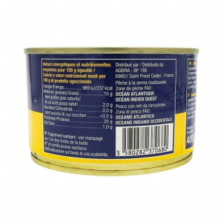 Lot 3x Thon entier à l'huile de tournesol - Conserve 260g