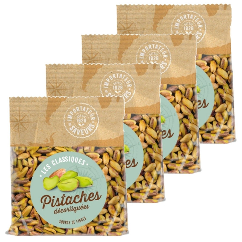 Lot 4x Pistaches décortiquées - Sachet 250g