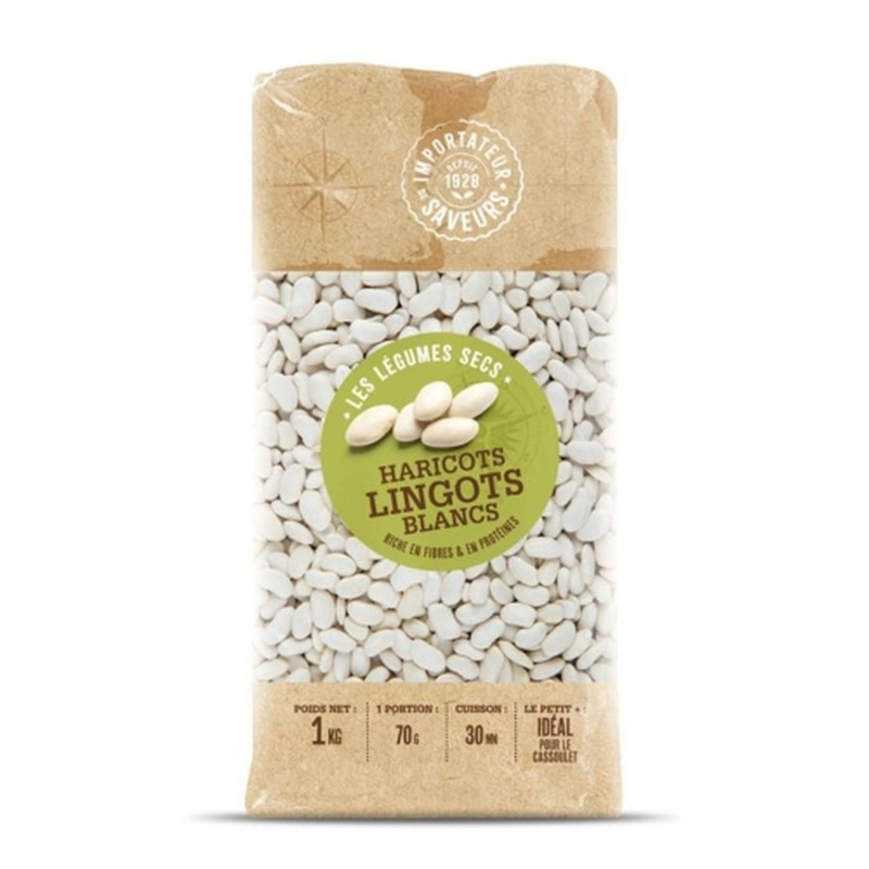 Haricots lingot blancs - Paquet 1kg