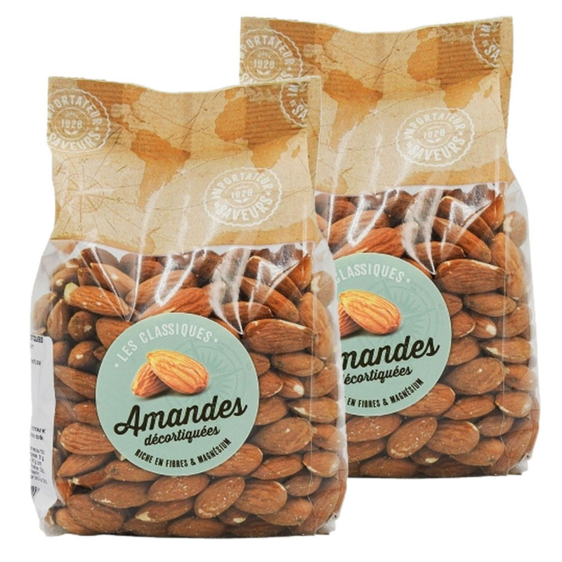Lot 2x Amandes décortiquées - Paquet 400g