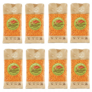Lot 8x Lentilles corail - Paquet 1kg