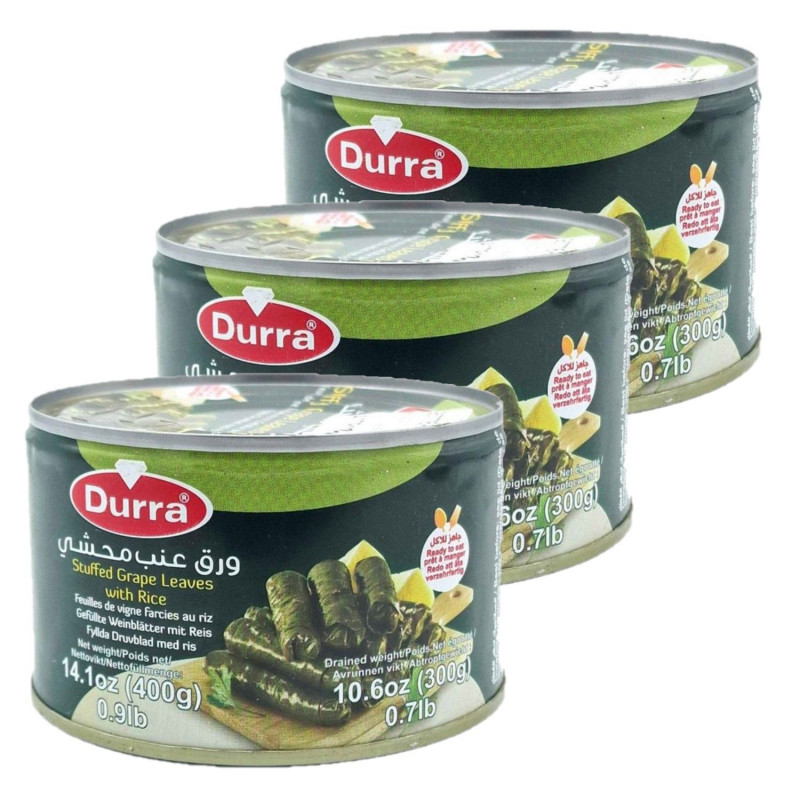 Lot 3x Feuilles de vigne farcies au riz - Conserve 400g