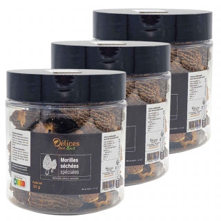 Lot 3x Morilles spéciales séchées - Pot 30g