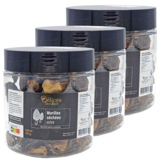 Lot 3x Morilles extra séchées - Pot 30g