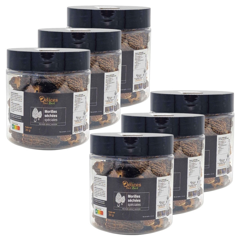 Lot 6x Morilles spéciales séchées - Pot 30g