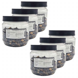 Lot 6x Champignons noirs séchés - Pot 100g