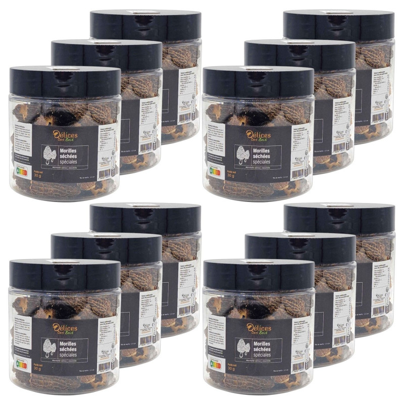 Lot 12x Morilles spéciales séchées - Pot 30g