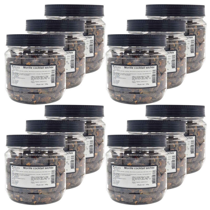 Lot 12x Mini morilles séchées - Pot 100g