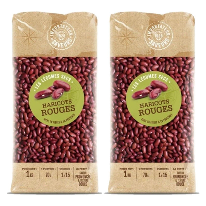 Lot 2x Haricot rouge - Paquet 1kg