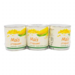 Lot 2x Maïs croquant - 3 x 150 g - Boîte 450g