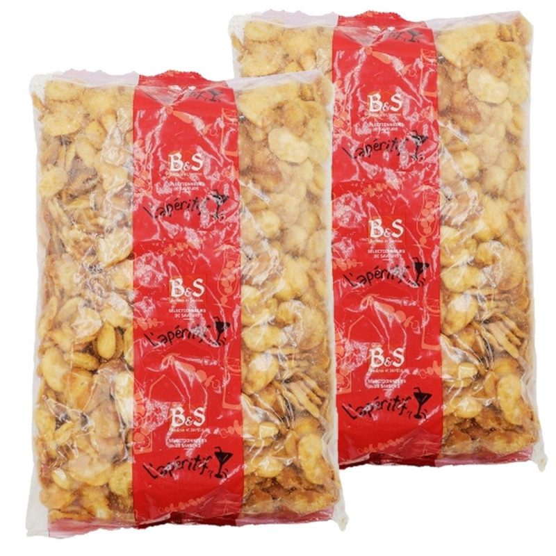 Lot 2x Fèves grillées salées - Paquet 500g