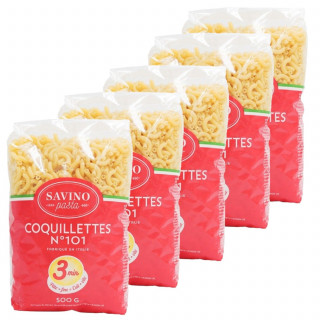 Lot 5x Pâtes Coquillettes n°101 cuisson express - Paquet 500g