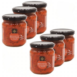 Lot 6x Bruschetta poivrons piquillo et jalapeño - Bocal 190g